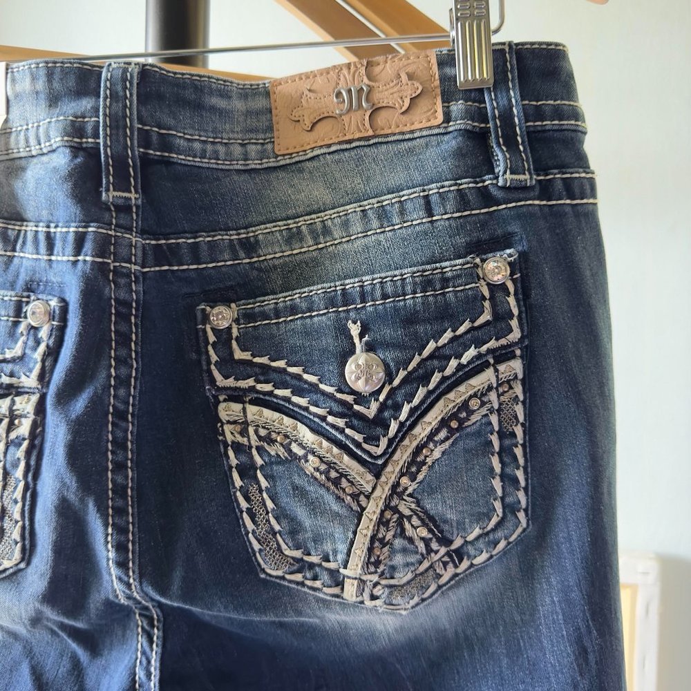 COPY - NWT $114 Miss Me WOMEN JEANS 33 Criss Cross Mid Rise Skinny